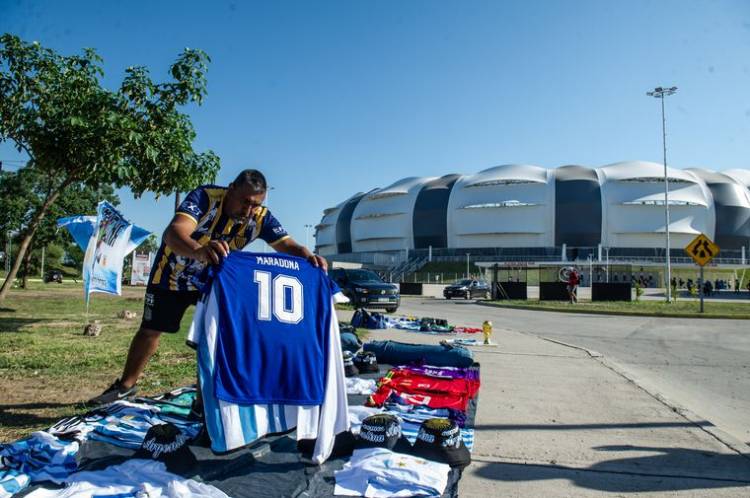 Operativo para recibir a la Selección Argentina en Santiago del Estero.