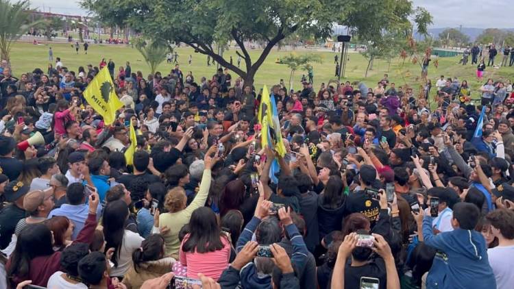 Milei llegó a Chilecito para la campaña de Libertad Avanza.