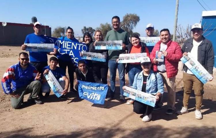 Lucas Luna Daas, precandidato a Diputado Nacional de UP. en los barrios de Chepes