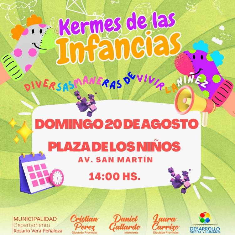 Gobierno municipal organiza "Kermes de las infancias" para Chepes y el interior