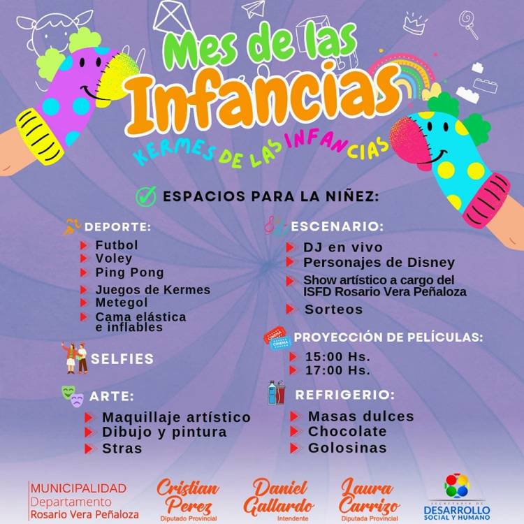 Gobierno municipal organiza "Kermes de las infancias" para Chepes y el interior