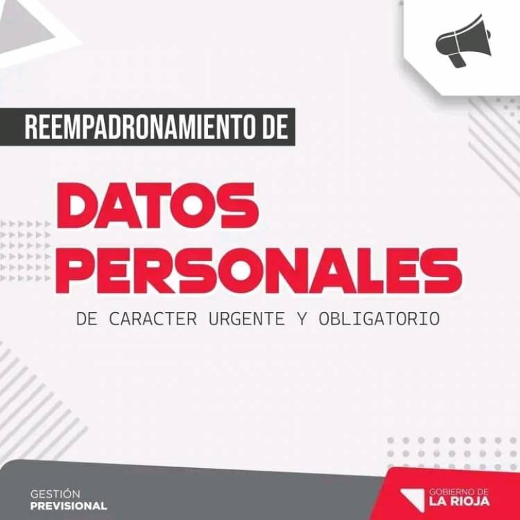 Reempadronamiento de Datos Personales: atención jubilados de la administracion publica