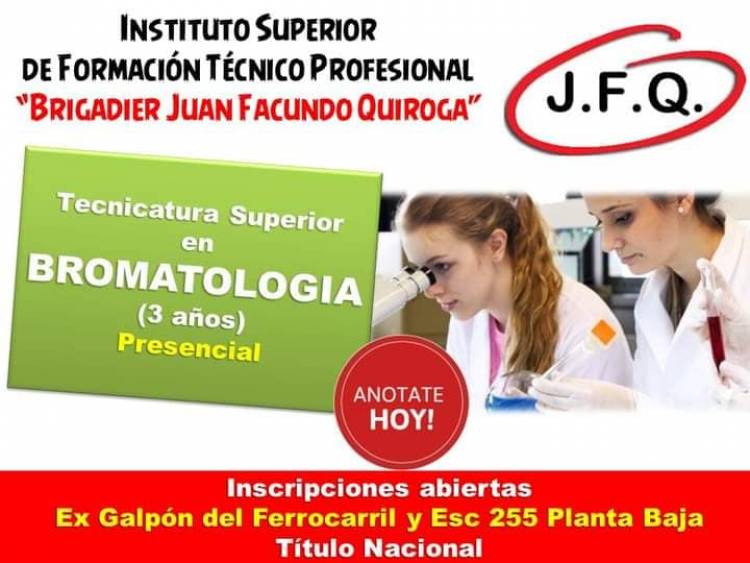 Inscripciones Abiertas para tecnicaturas del ciclo 2024 del ISFTP Juan Facundo Quiroga