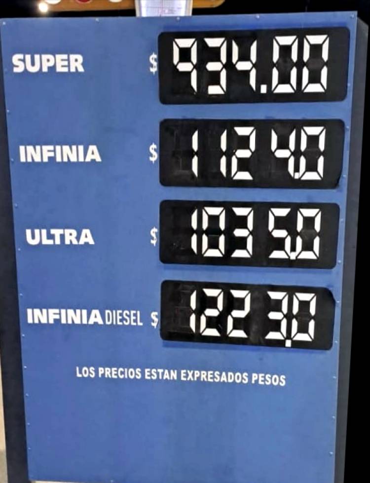 Los combustibles aumentaron 4.7%: el litro de nafta super cuesta $934 en YPF