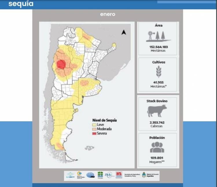 Según un estudio del INTA la sequía en Los Llanos riojanos cada vez se profundiza más