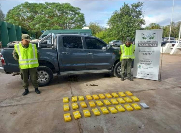 Tres chepeños detenidos en Salta con 31 kilos de cocaína de máxima pureza