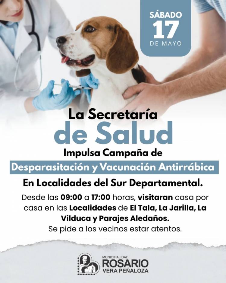 La Jarilla, El Tala: Se viene una campaña de desparasitación y vacunación antirrábica