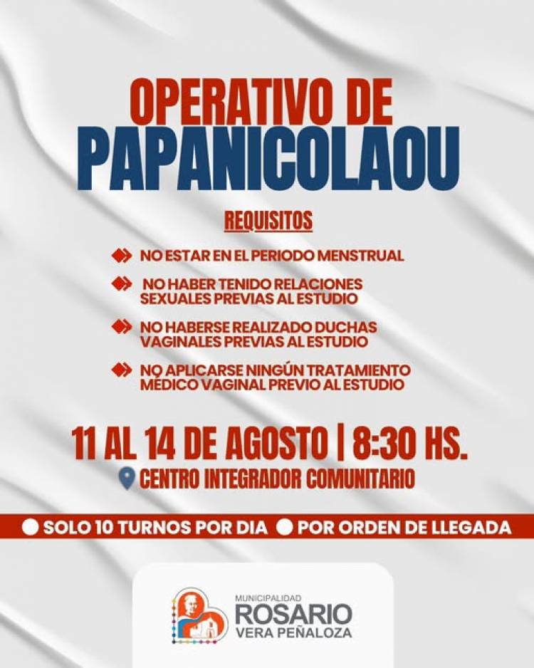 Chepes: operativo de papanicolaou en el C.I.C.