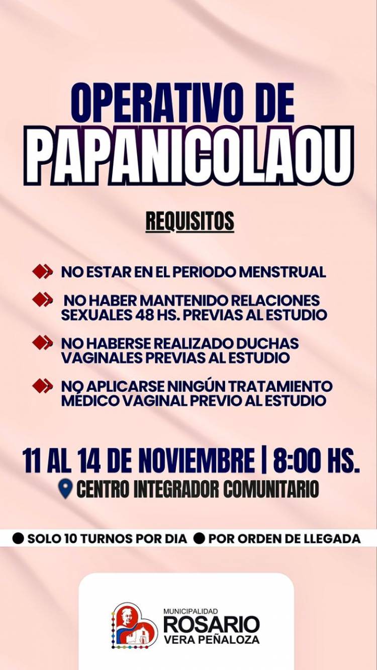 Realizan operativo de Papanicolaou en el C.I.C. 
