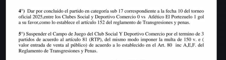 Chepes: suspendieron la cancha de malanzan y comercio