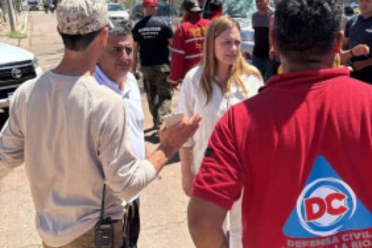 Teresita Madera recorrió las zonas afectadas en Ulapes