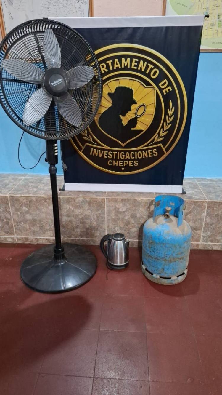 Recuperaron elementos robados en una vivienda del barrio Santa Lucía en Chepes