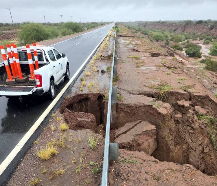 Caucete – Chepes: Alerta vial en la Ruta Nacional 141 por intensas lluvias