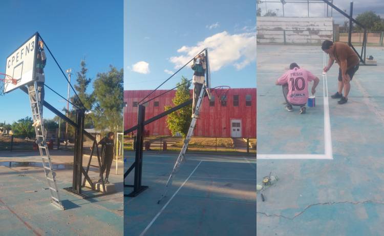 Preparativos listos para el inicio del ciclo de básquetbol 2026 en el Polideportivo Municipal