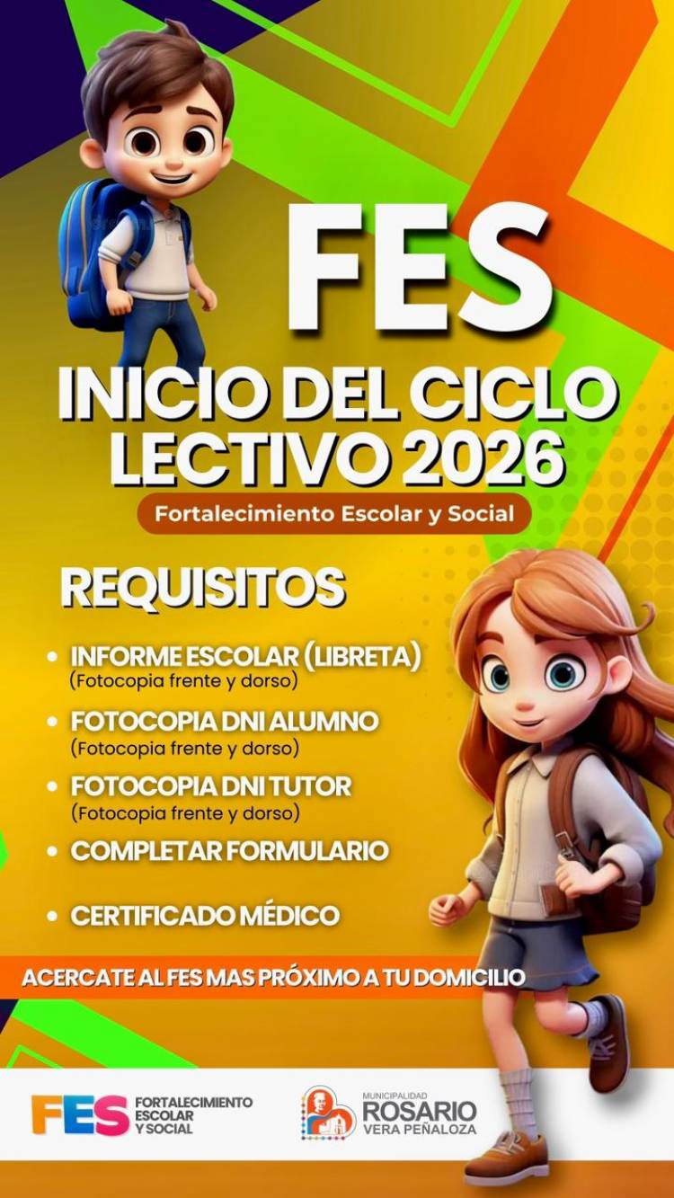 Ciclo Lectivo 2026: Abren las inscripciones gratuitas para el programa de Fortalecimiento Escolar y Social (FES)