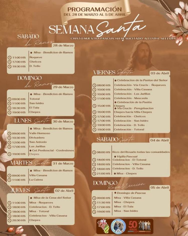 Semana Santa en Chepes: Cronograma Completo de la Parroquia Inmaculada Concepción