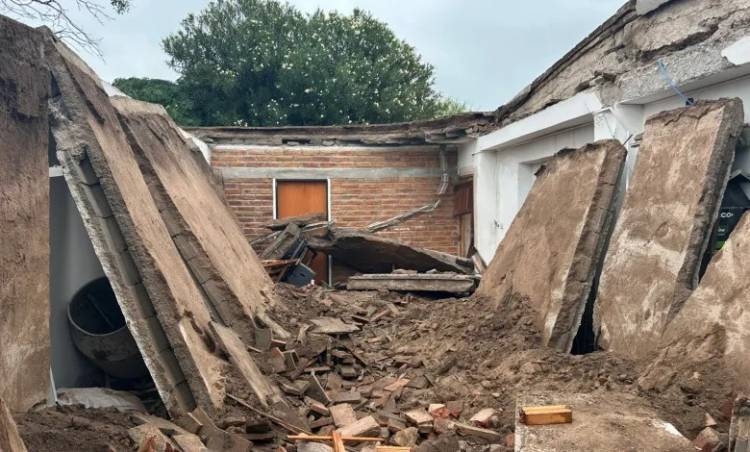 Derrumbe parcial en una vivienda de Ulapes: no hubo personas heridas