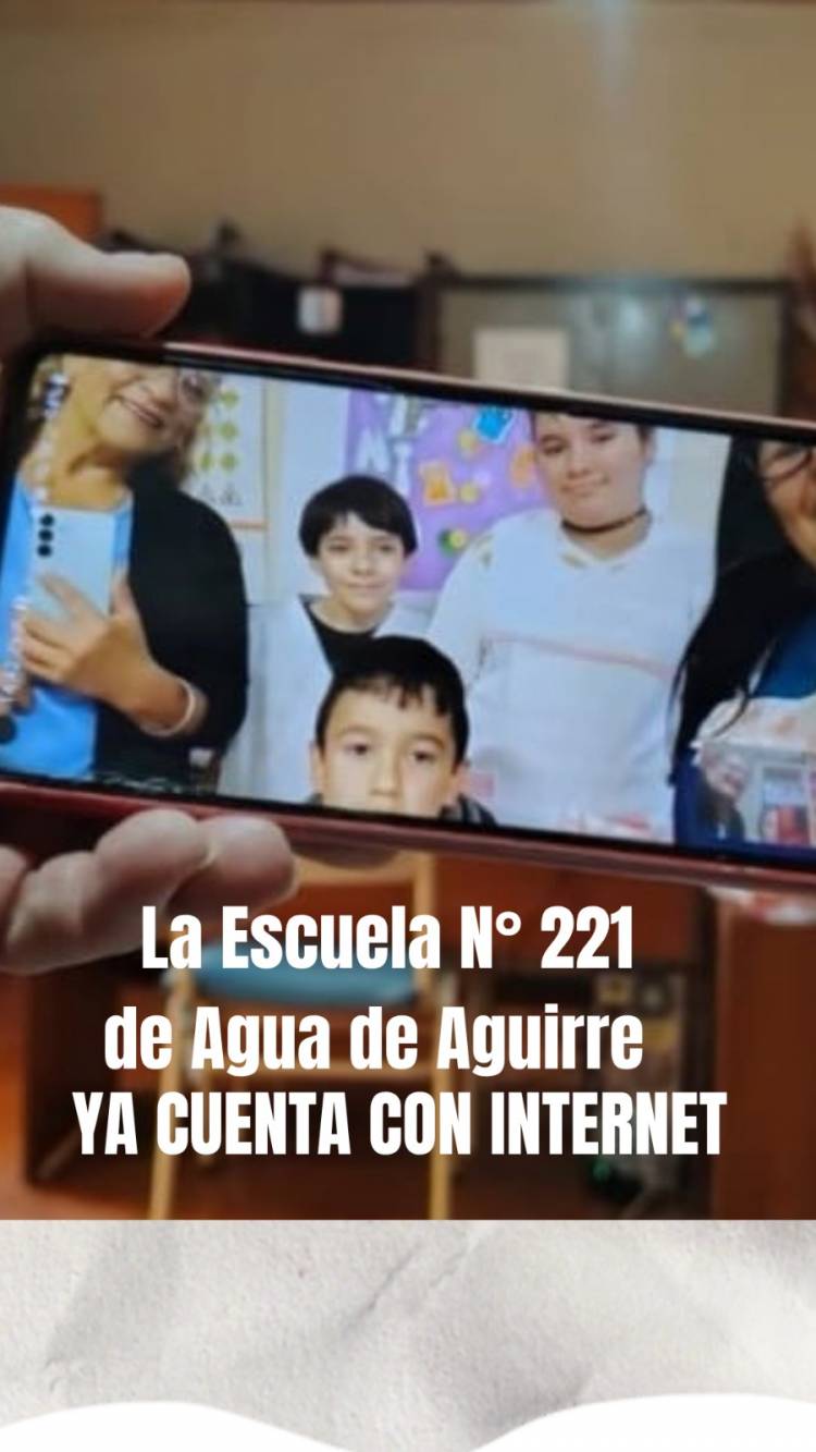 Agua de Aguirre: Silvia Flores gestionó y cumplió con la conectividad en la Escuela N° 221