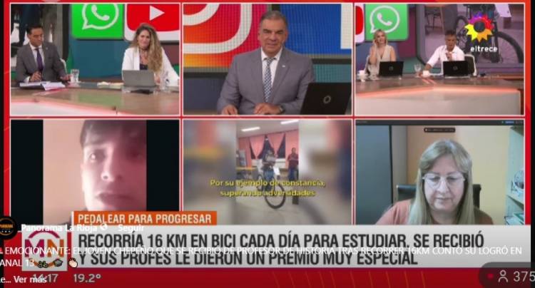 Salió en Canal 13: el joven chepeño que se recibió de profesor de Historia tras recorrer 16 km contó su logro en el Canal