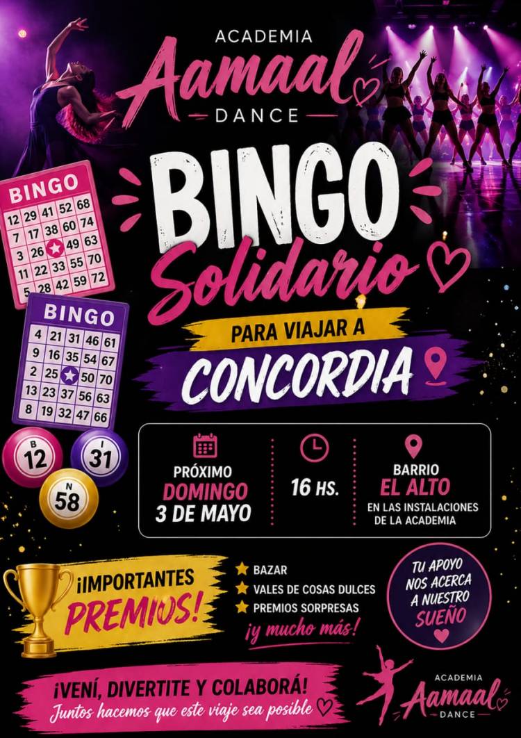 Chepes: Academia Aamaal Dance impulsa actividades solidarias para concretar viajes a competencias