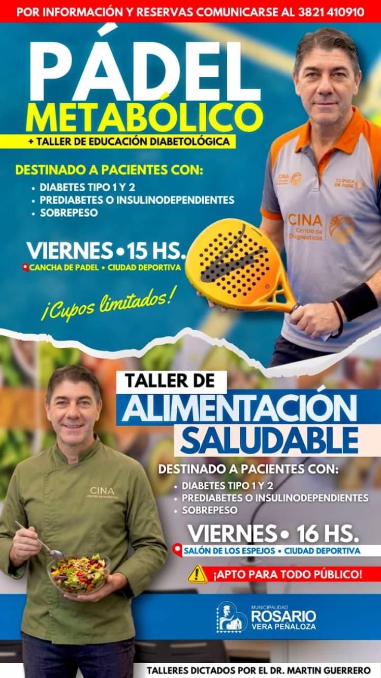 Realizarán jornada de pádel metabólico y taller de alimentación saludable en la Ciudad Deportiva