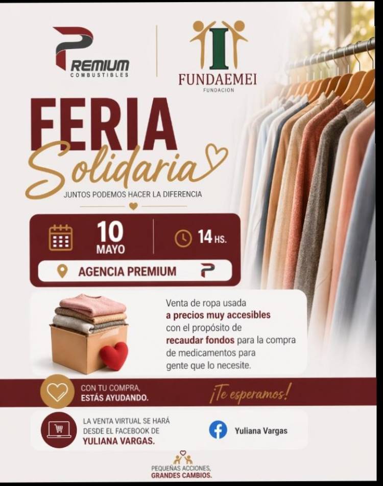 Fundación FUNDAMEI impulsa una gran feria solidaria para ayudar con medicamentos