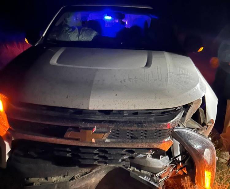 Ulapes: violento choque contra un animal suelto en ruta 79 dejó importantes daños