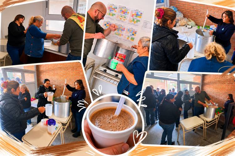 Un gesto que deja huellas: profesores de taller organizaron una chocolatada para celebrar el Día de La Rioja en la E.P.E.T. Nº1