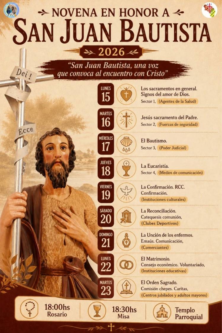 Comenzó la Novena en honor a San Juan Bautista, patrono de Chepes