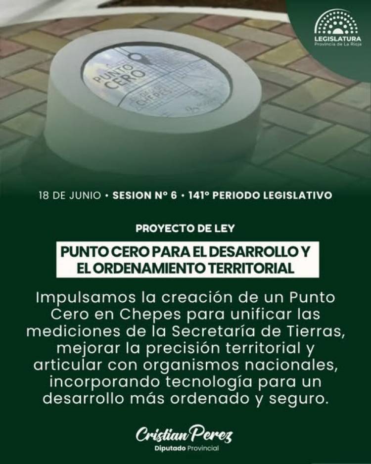 Impulsan la creación de un Punto Cero geográfico y catastral para el departamento Rosario Vera Peñaloza