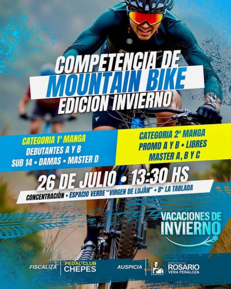 Competencia de Mountain Bike para cerrar las Vacaciones de Invierno en Chepes