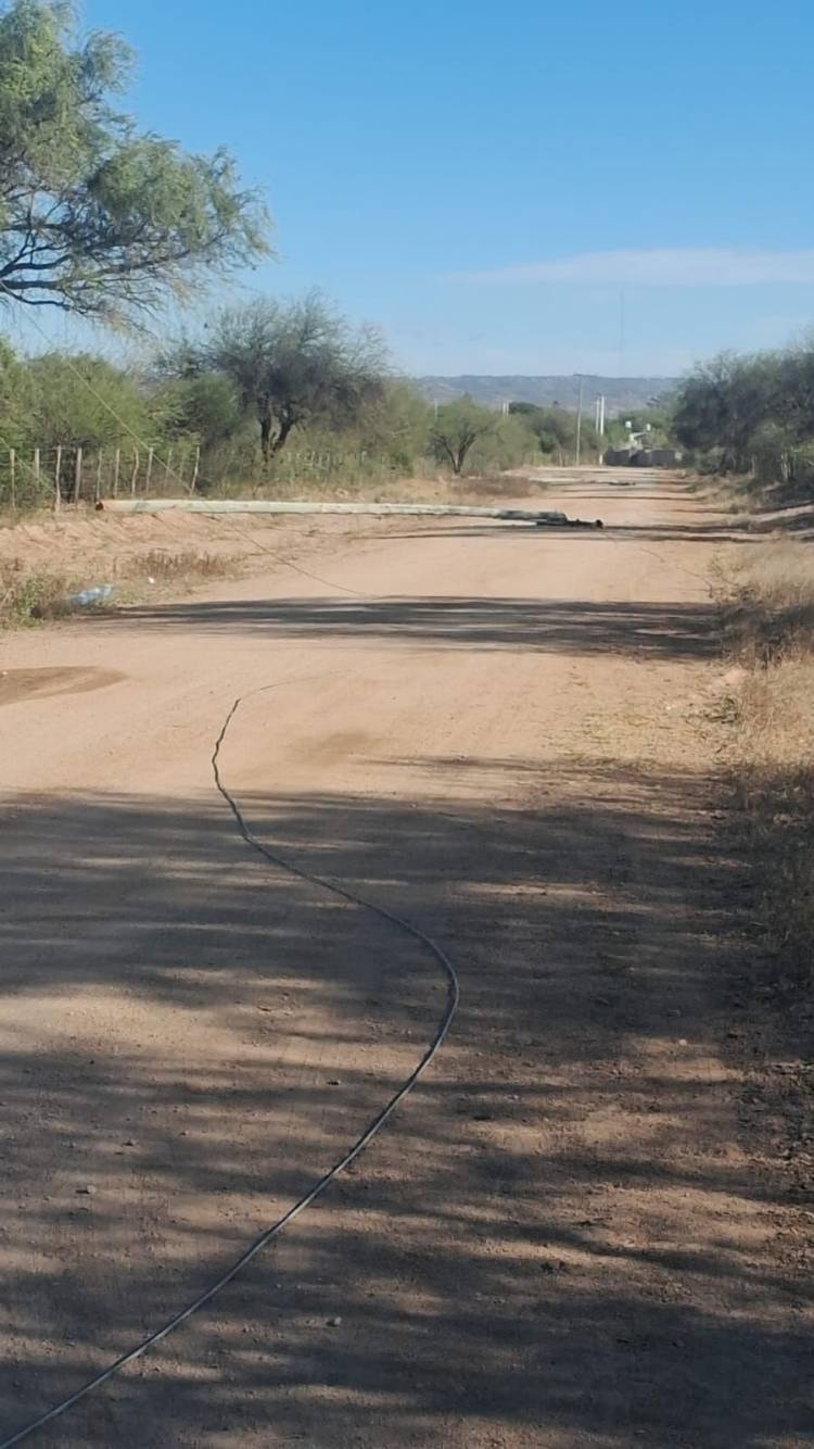 Cayeron varios postes del tendido eléctrico en Catuna y trabajó personal de Edelar