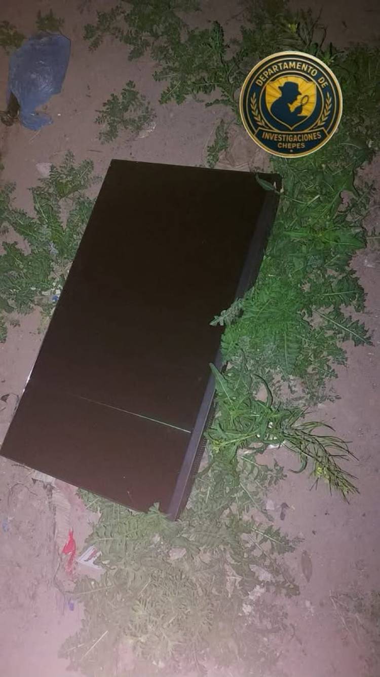 Chepes: la Policía recuperó un televisor abandonado en la vía pública