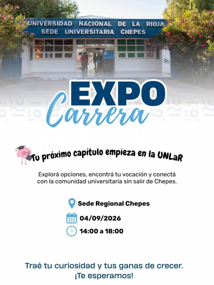 Expo Carreras: la UNLaR Chepes recibirá a unos 200 estudiantes este viernes